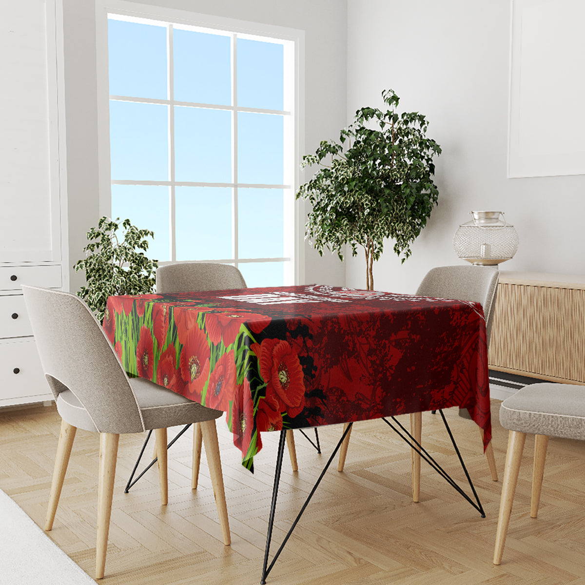 New Zealand ANZAC Waitangi Day Tablecloth Hei Tiki and Soldier