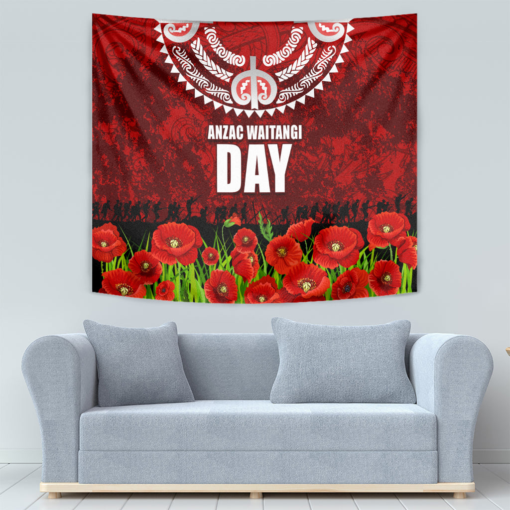 New Zealand ANZAC Waitangi Day Tapestry Hei Tiki and Soldier
