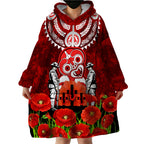 New Zealand ANZAC Waitangi Day Wearable Blanket Hoodie Hei Tiki and Soldier
