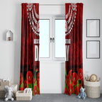 New Zealand ANZAC Waitangi Day Window Curtain Hei Tiki and Soldier