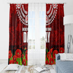 New Zealand ANZAC Waitangi Day Window Curtain Hei Tiki and Soldier