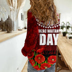 New Zealand ANZAC Waitangi Day Women Casual Shirt Hei Tiki and Soldier