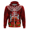 New Zealand ANZAC Waitangi Day Zip Hoodie Hei Tiki and Soldier