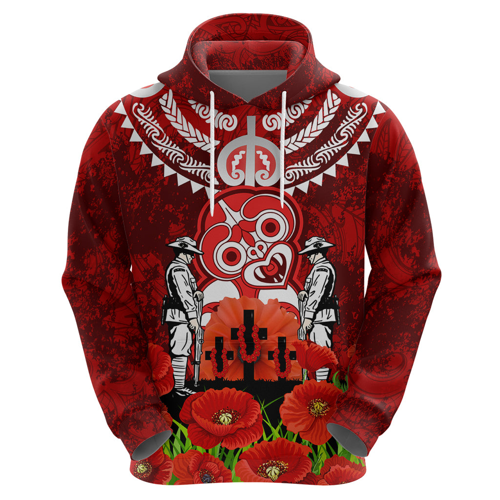 New Zealand ANZAC Waitangi Day Zip Hoodie Hei Tiki and Soldier