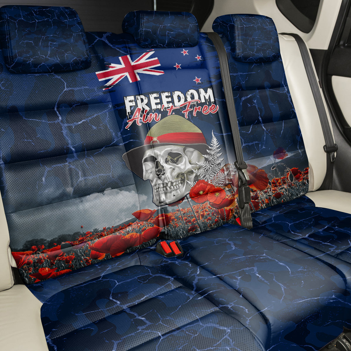 New Zealand ANZAC Day Back Car Seat Cover Freedom Ain't Free
