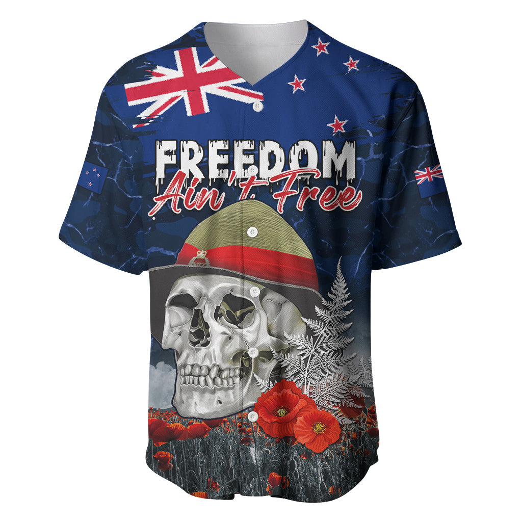 New Zealand ANZAC Day Baseball Jersey Freedom Ain't Free