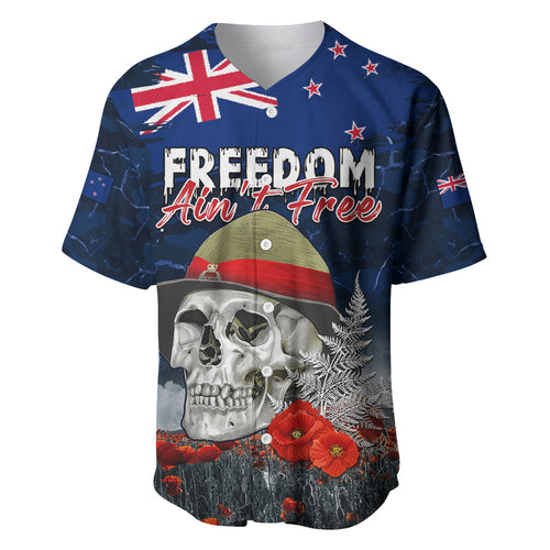 New Zealand ANZAC Day Baseball Jersey Freedom Ain't Free