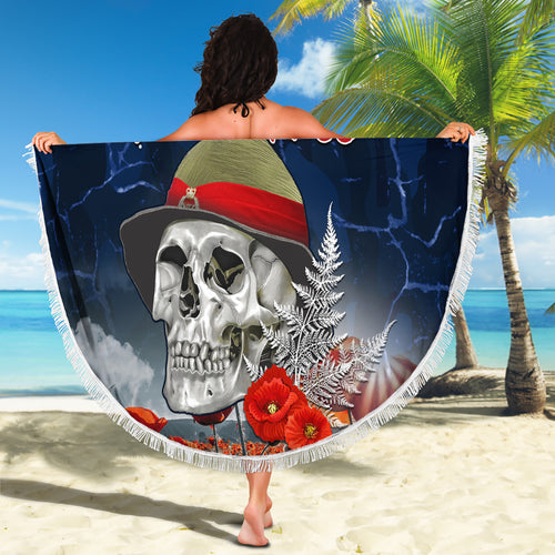 New Zealand ANZAC Day Beach Blanket Freedom Ain't Free