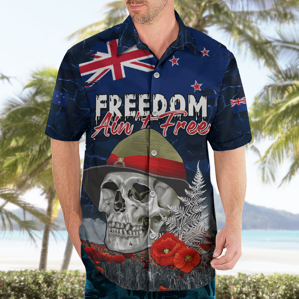 New Zealand ANZAC Day Hawaiian Shirt Freedom Ain't Free