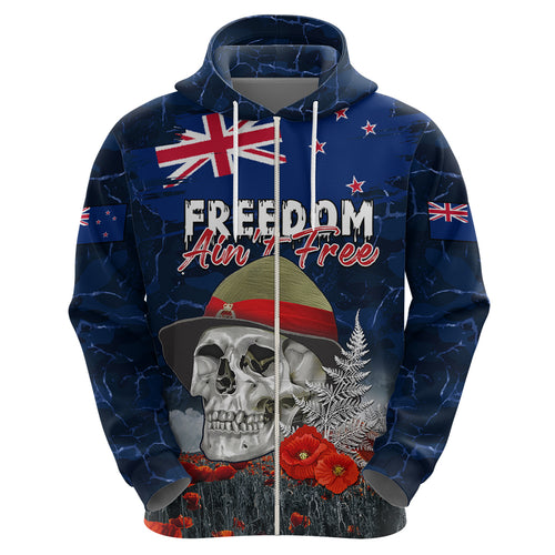 New Zealand ANZAC Day Hoodie Freedom Ain't Free