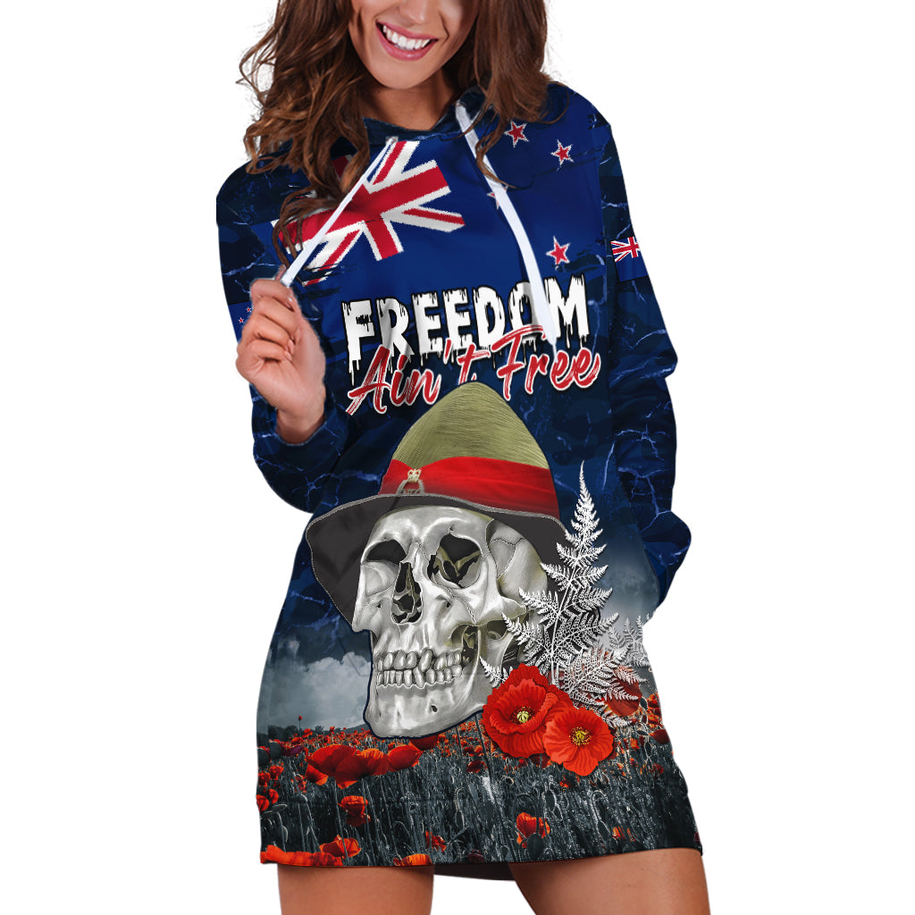 New Zealand ANZAC Day Hoodie Dress Freedom Ain't Free