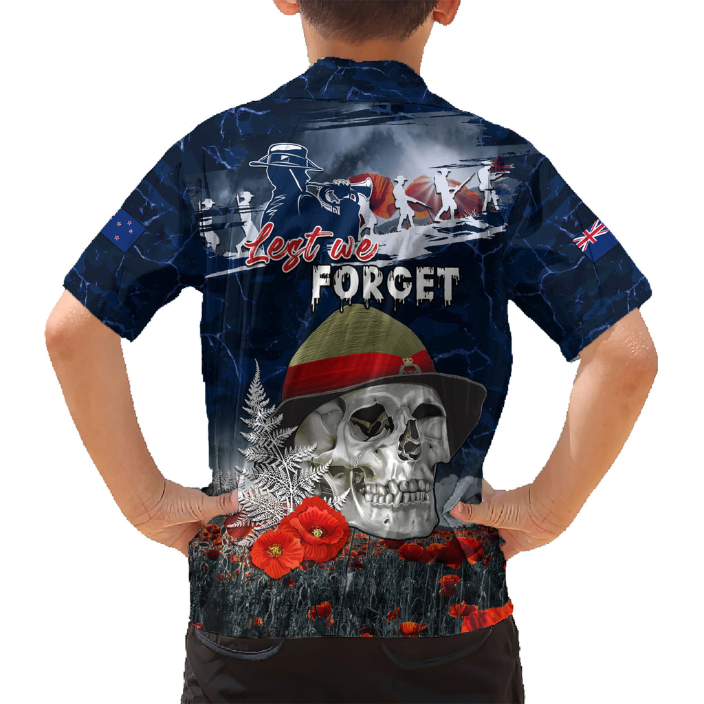 New Zealand ANZAC Day Kid Hawaiian Shirt Freedom Ain't Free