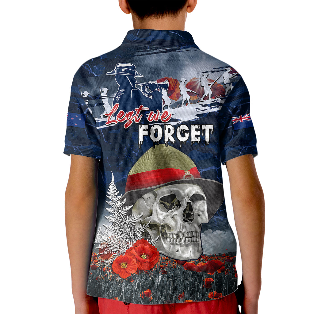 New Zealand ANZAC Day Kid Polo Shirt Freedom Ain't Free