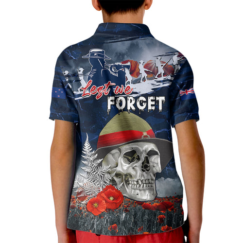 New Zealand ANZAC Day Kid Polo Shirt Freedom Ain't Free
