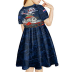 New Zealand ANZAC Day Kid Short Sleeve Dress Freedom Ain't Free