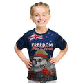 New Zealand ANZAC Day Kid T Shirt Freedom Ain't Free