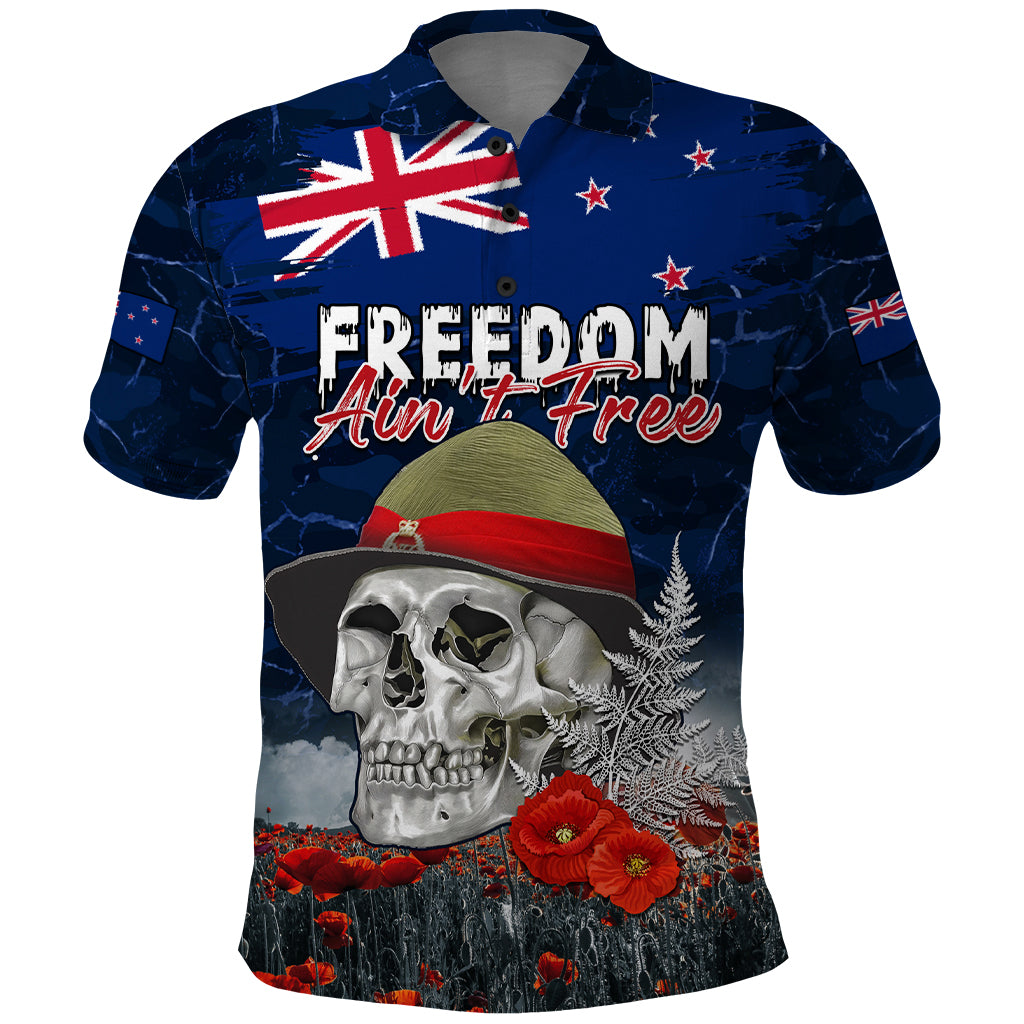 New Zealand ANZAC Day Polo Shirt Freedom Ain't Free