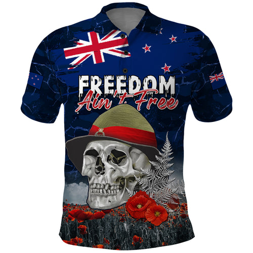 New Zealand ANZAC Day Polo Shirt Freedom Ain't Free