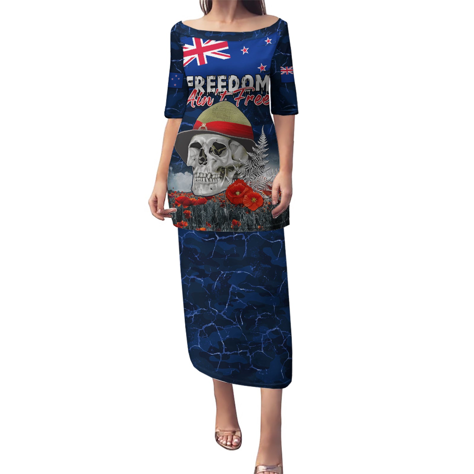 New Zealand ANZAC Day Puletasi Freedom Ain't Free