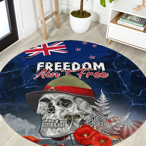 New Zealand ANZAC Day Round Carpet Freedom Ain't Free