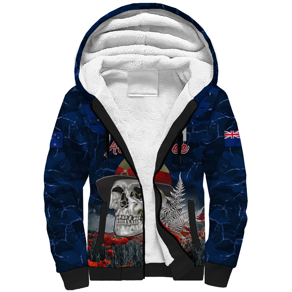 New Zealand ANZAC Day Sherpa Hoodie Freedom Ain't Free
