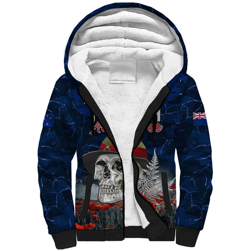 New Zealand ANZAC Day Sherpa Hoodie Freedom Ain't Free