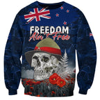 New Zealand ANZAC Day Sweatshirt Freedom Ain't Free