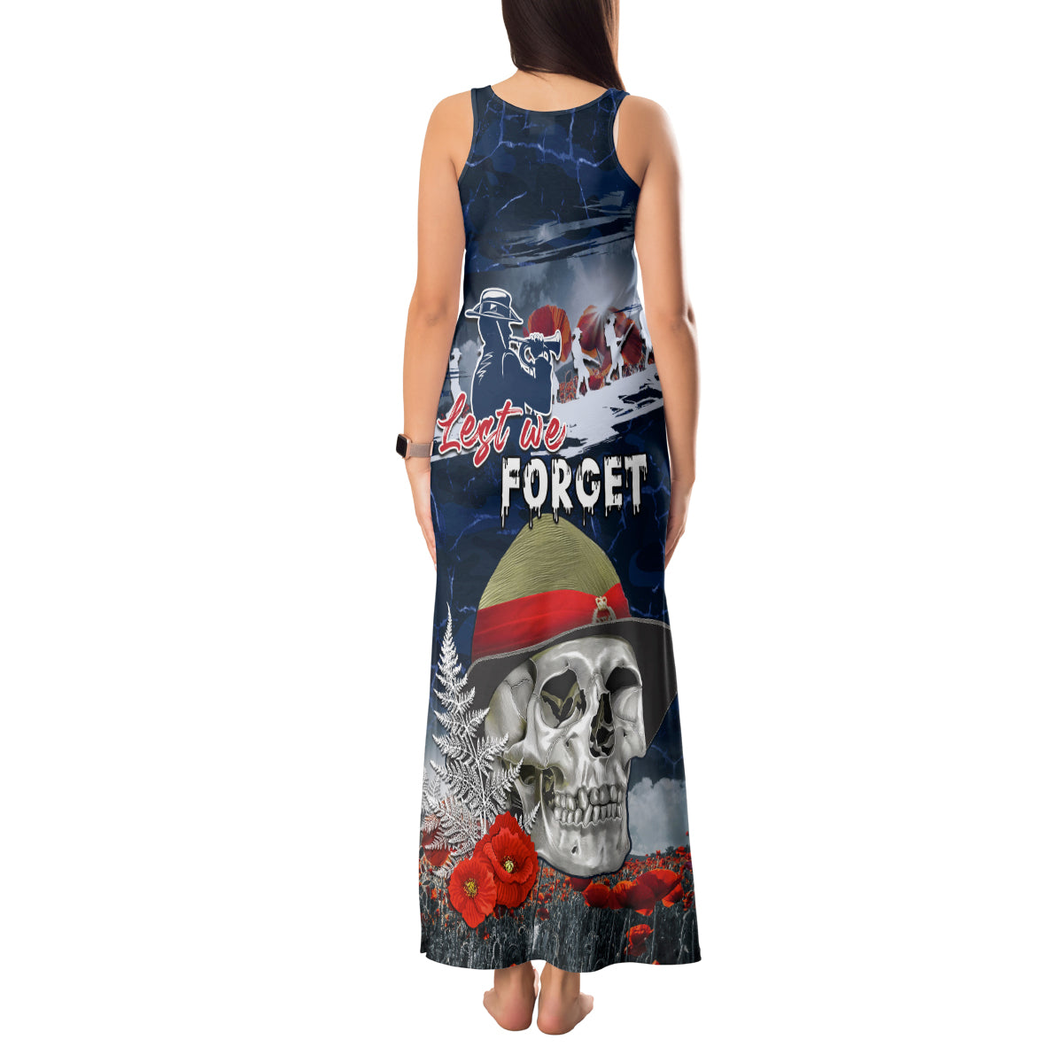 New Zealand ANZAC Day Tank Maxi Dress Freedom Ain't Free