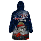 New Zealand ANZAC Day Wearable Blanket Hoodie Freedom Ain't Free