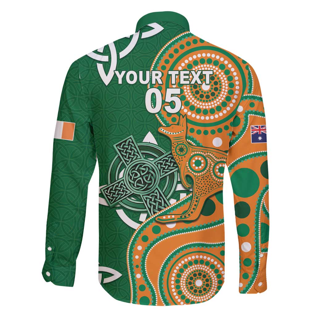 Australia And Ireland Rugby Custom Family Matching Tank Maxi Dress and Hawaiian Shirt Walllabies And Shamrock Together