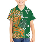 Australia And Ireland Rugby Custom Hawaiian Shirt Walllabies And Shamrock Together