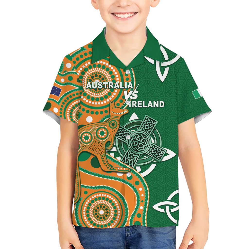 Australia And Ireland Rugby Custom Hawaiian Shirt Walllabies And Shamrock Together