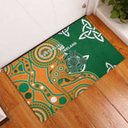 Australia And Ireland Rugby Rubber Doormat Walllabies And Shamrock Together