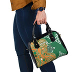 Australia And Ireland Rugby Shoulder Handbag Walllabies And Shamrock Together