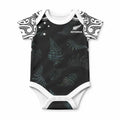 Custom New Zealand Fern Women Rugby Baby Onesie Maori Pattern