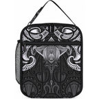 New Zealand Aotearoa Lunch Bag Maori Manta Ray Moko Black