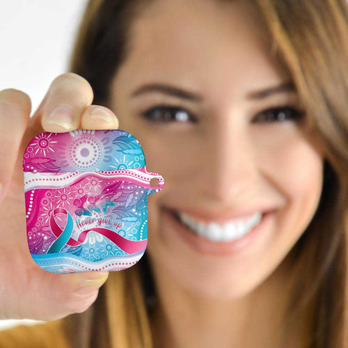 Australia Hereditary Cancer Awareness AirPods Case Never Give Up