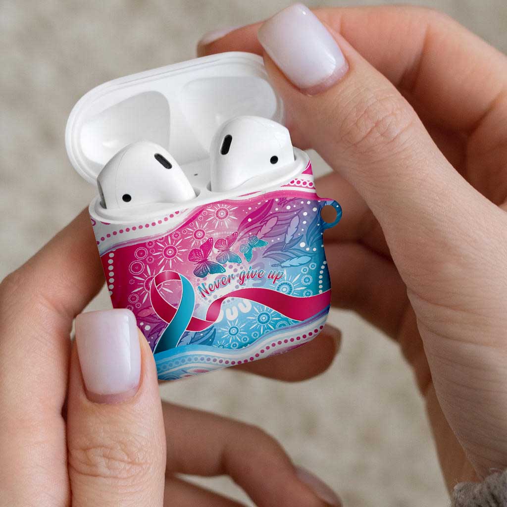 Australia Hereditary Cancer Awareness AirPods Case Never Give Up