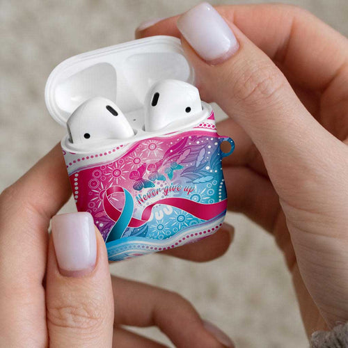 Australia Hereditary Cancer Awareness AirPods Case Never Give Up