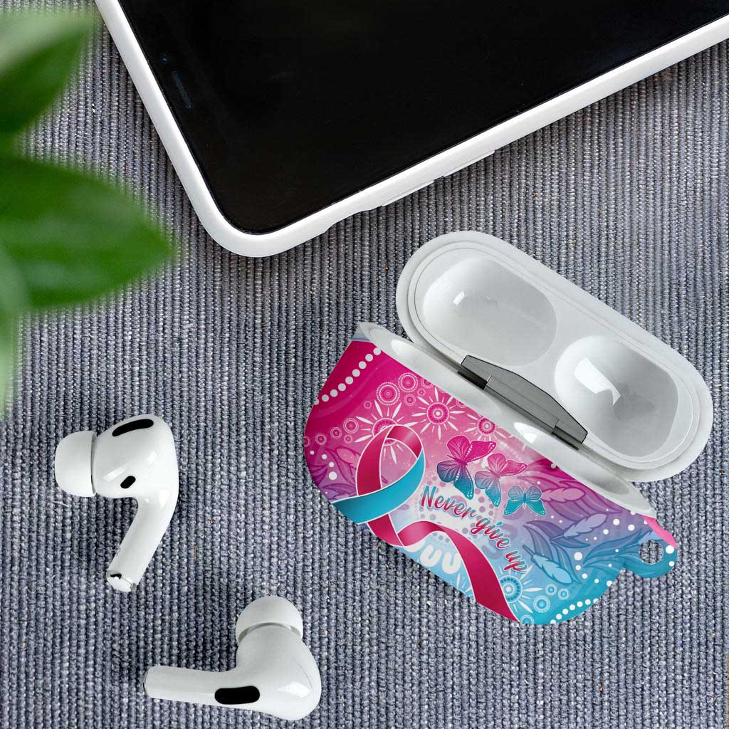 Australia Hereditary Cancer Awareness AirPods Case Never Give Up
