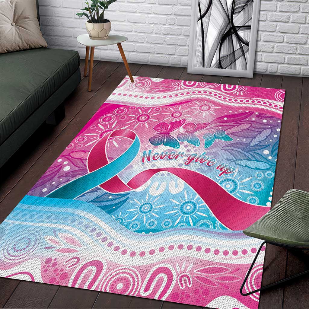Australia Hereditary Cancer Awareness Area Rug Never Give Up