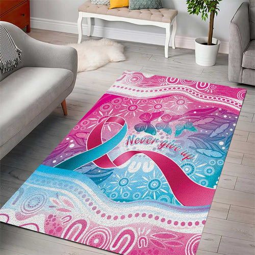 Australia Hereditary Cancer Awareness Area Rug Never Give Up