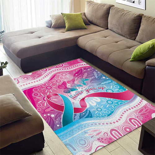 Australia Hereditary Cancer Awareness Area Rug Never Give Up