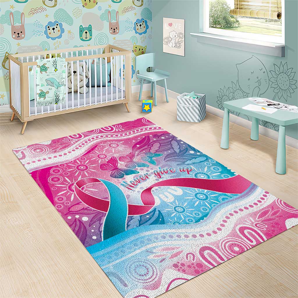 Australia Hereditary Cancer Awareness Area Rug Never Give Up