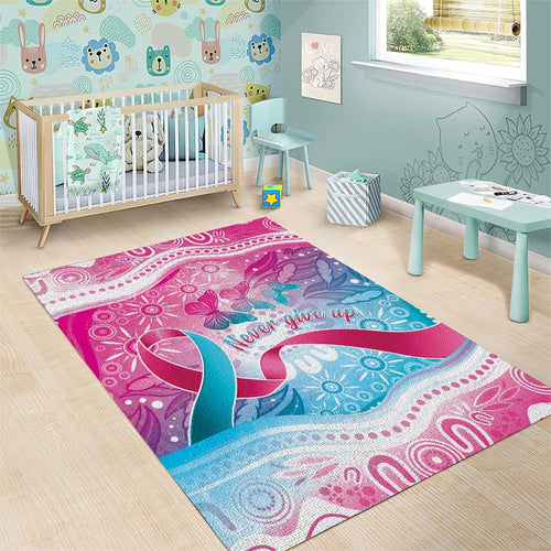 Australia Hereditary Cancer Awareness Area Rug Never Give Up