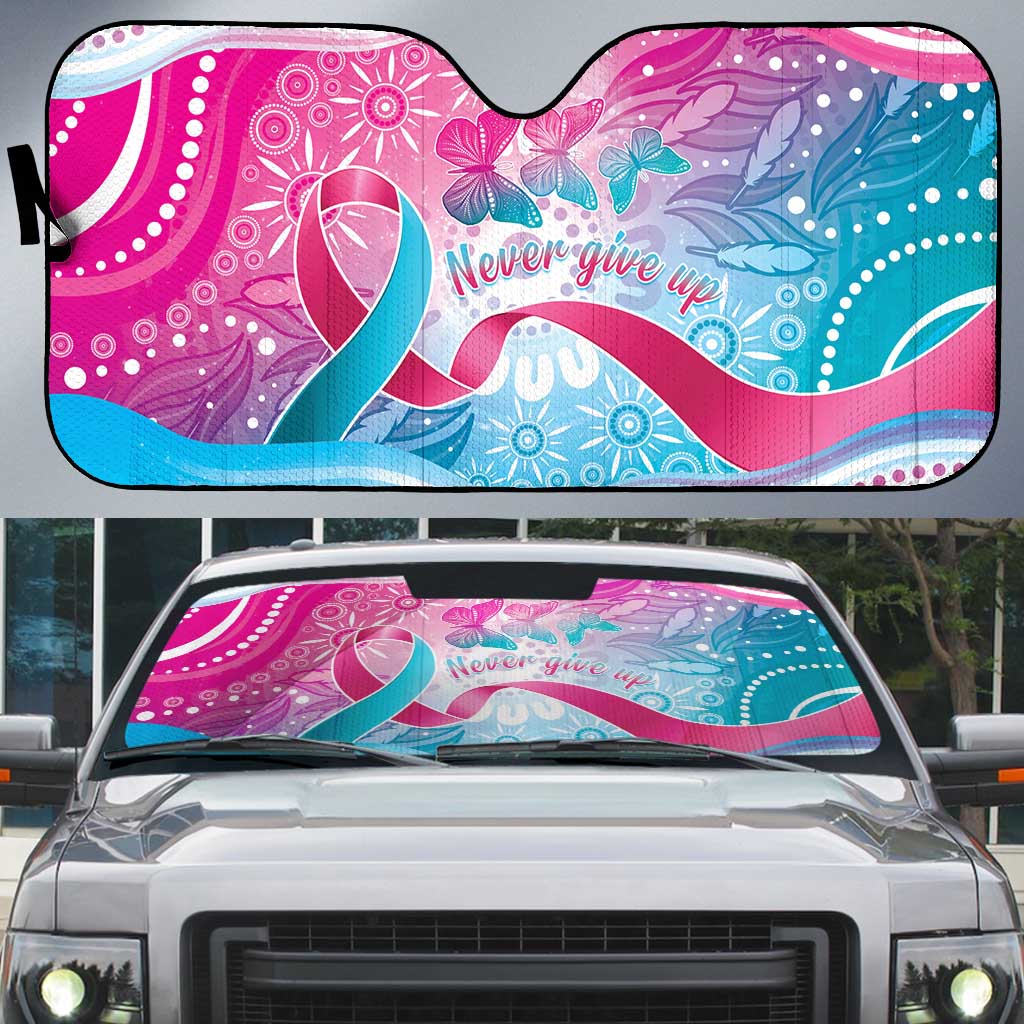 Australia Hereditary Cancer Awareness Auto Sun Shade Never Give Up