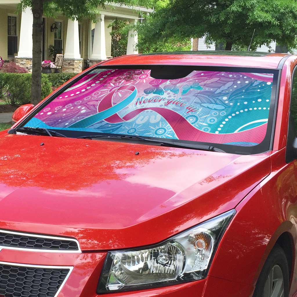 Australia Hereditary Cancer Awareness Auto Sun Shade Never Give Up