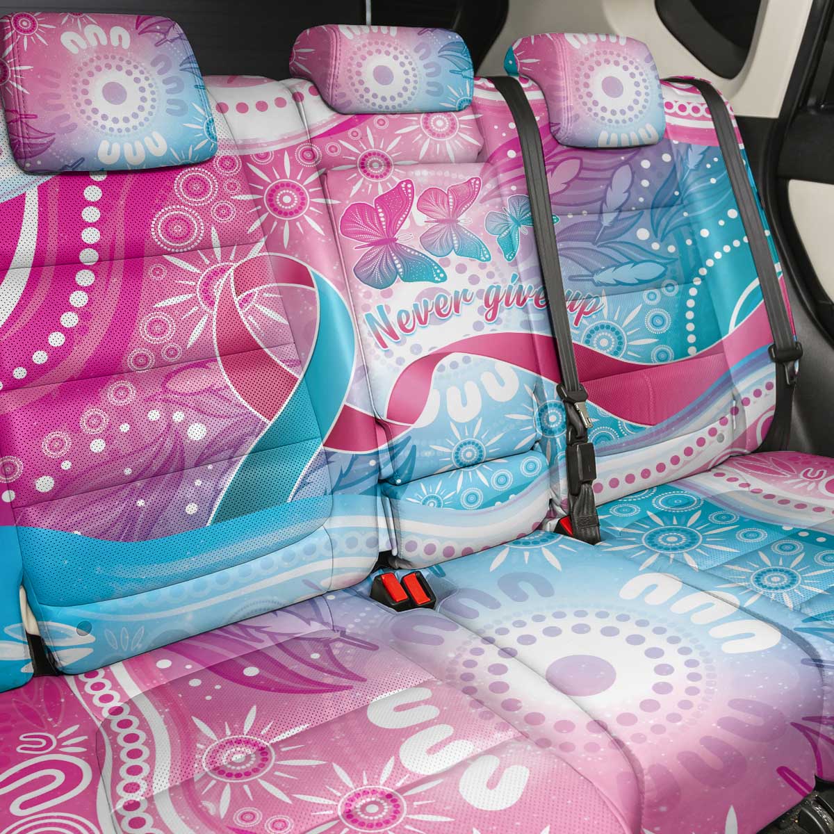 Australia Hereditary Cancer Awareness Back Car Seat Cover Never Give Up