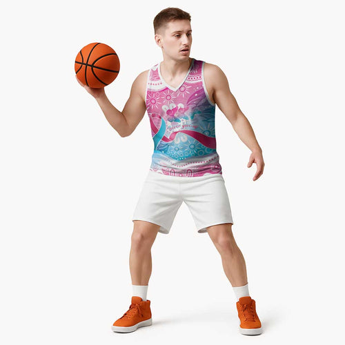 Australia Hereditary Cancer Awareness Basketball Jersey Never Give Up