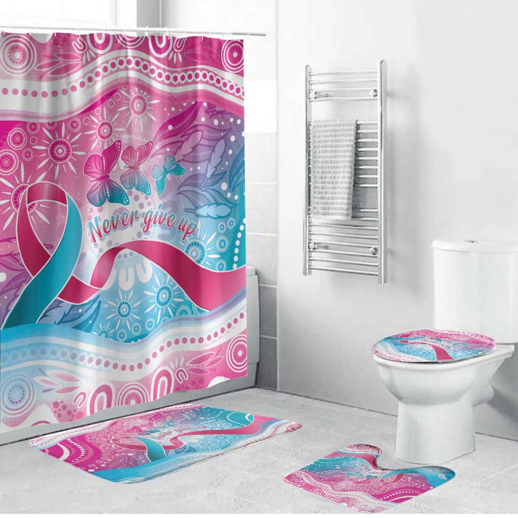 Australia Hereditary Cancer Awareness Bathroom Set Never Give Up